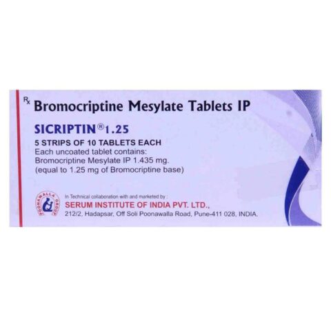 Bromocriptine 1.25mg Tablet