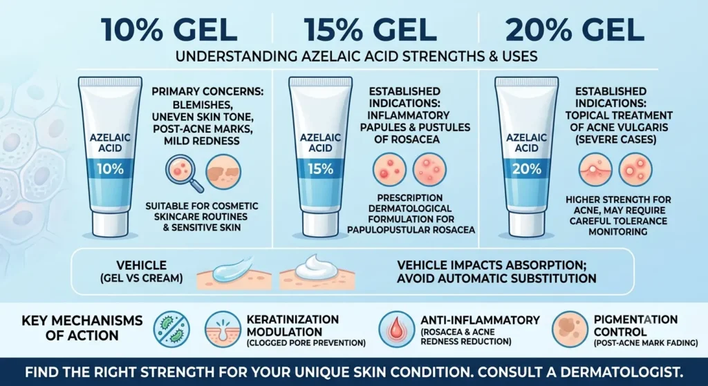 Azelaic Acid: 10%, 15% or 20% — Which One Is Right for Your Skin?