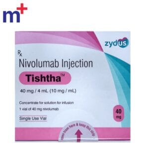Tishtha 40mg single-dose vial of Nivolumab injection by Zydus Lifesciences used for cancer immunotherapy