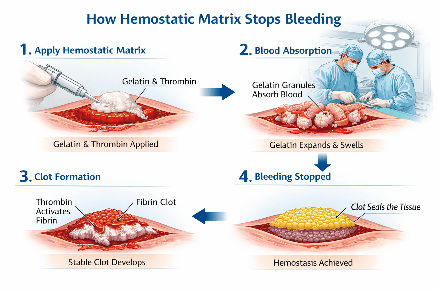 Floseal hemostatic matrix diagram