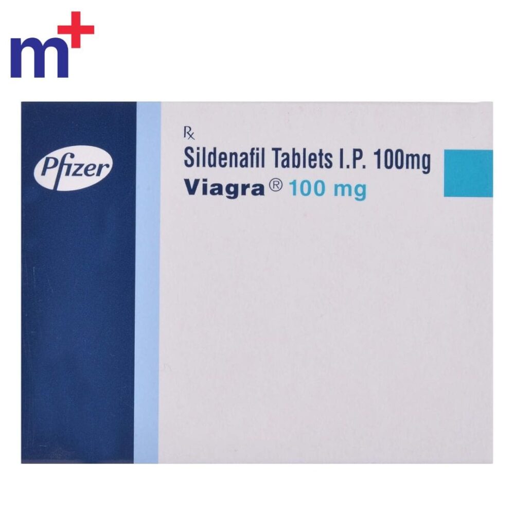 Original Pfizer Viagra 100mg blue film-coated tablet for the treatment of erectile dysfunction