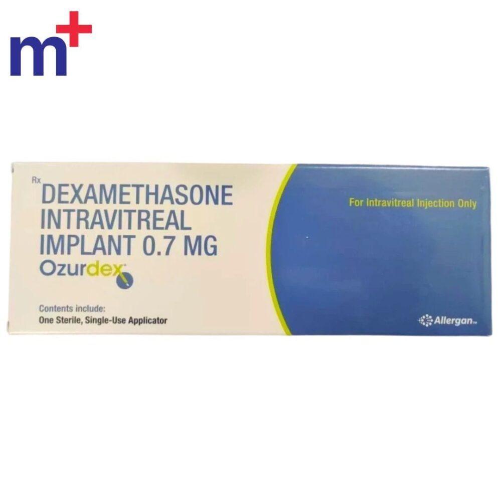 Ozurdex 0.7 mg intravitreal implant applicator for the treatment of macular edema and non-infectious posterior uveitis.