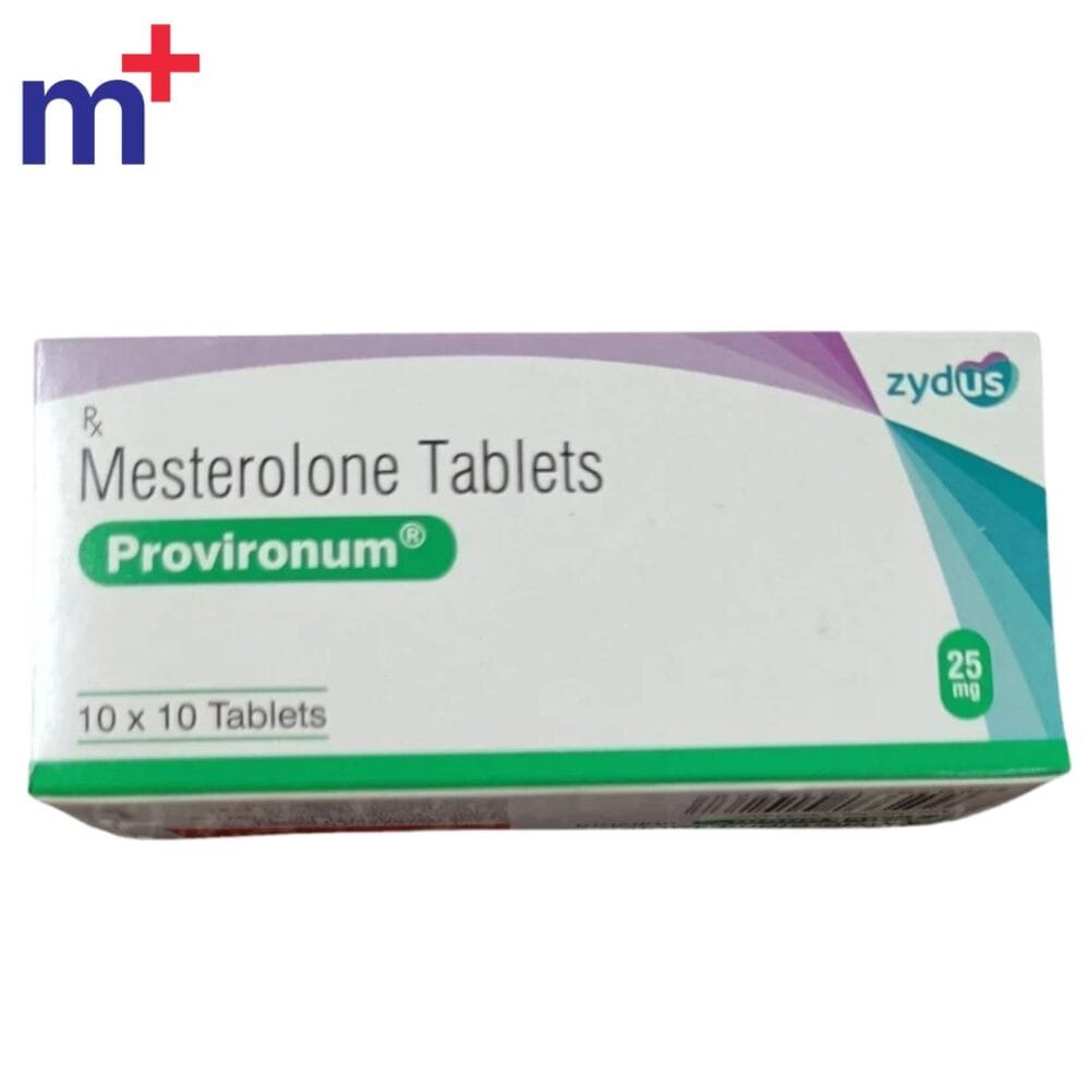 Provironum 25 mg tablets (Mesterolone) by Bayer for the treatment of male androgen deficiency and infertility