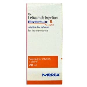 Erbitux 100mg Cetuximab Injection Vial by Eli Lilly Merck KGaA – Anti-EGFR Monoclonal Antibody for RAS Wild-Type Metastatic Colorectal Cancer BRAF V600E mCRC and Head and Neck Cancer