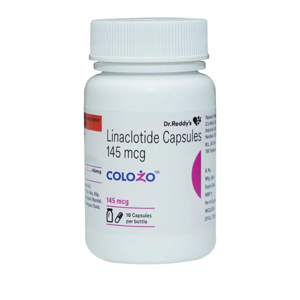 Linaclotide 145mcg Capsule Generic Linzess Standard Dose GC-C Agonist for Chronic Idiopathic Constipation CIC Adults Also Available as 142mcg Indian Generic
