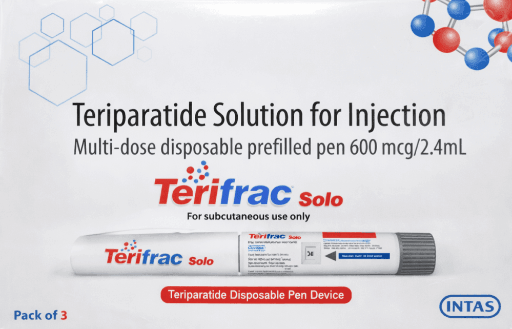 Terifrac Solo 600mcg teriparatide injection osteoporosis treatment pen