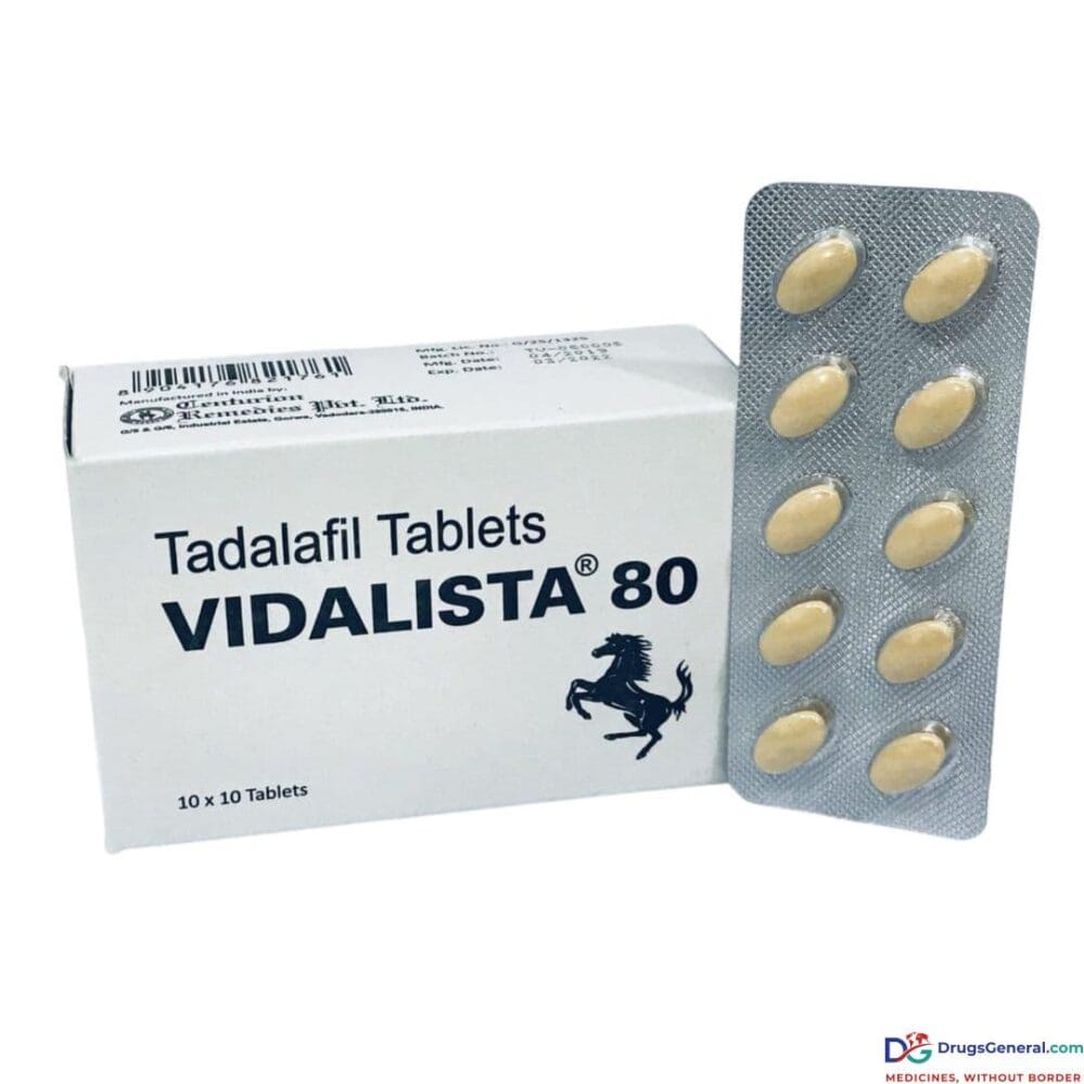 Vidalista 80 mg Tablet Tadalafil Erectile Dysfunction Treatment