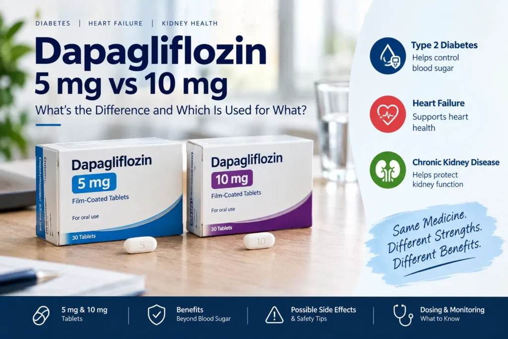 Dapagliflozin 5 mg or 10 mg? Uses, Differences & What You Need to Know